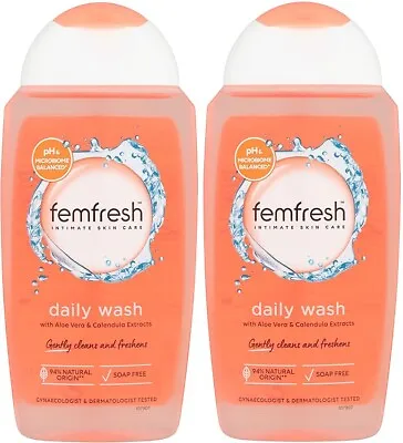 £7.84 • Buy 2 X 250 Ml Intimate Skin Care Wash Hygiene Daily Femfresh Care Feminine 