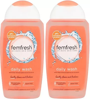 £7.84 • Buy 2 X 250 Ml Intimate Skin Care Wash Hygiene Daily Femfresh Care Feminine 