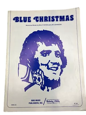 Elvis Presley BLUE CHRISTMAS Sheet Music By Bibo Music & Belwin Mills HMS 24 • $9