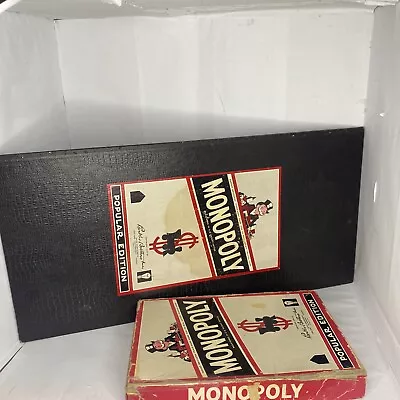 VINTAGE 1954 Monopoly Game Popular Edition Parker Brothers Wood Pieces & Board • $29.99