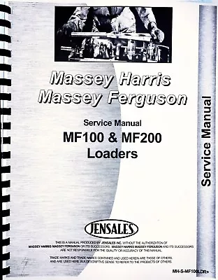 Massey Ferguson 100 200 Loader Service Repair Manual Attachment • $53.99