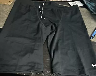 Men's Nike Hydrastrong Swim Jammers Size 38 Black NWT Drawstring  Elastic Waist • $16.99