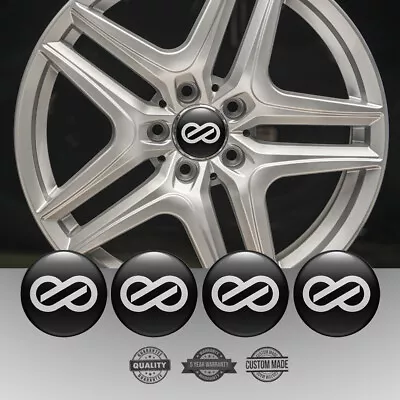 Set Of 4 Silicone Center Wheel Cap Stickers Enkei Emblem Logo Decals Rims • $25.07