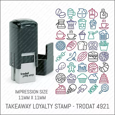 Loyalty Card Stamp Cafe Takeaway Butty Van Bakery - Pocket Sized With Cap - 11mm • £11.30