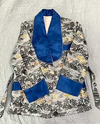 💥Vintage Authentic Japanese Gold Brocade Dinner/Smoking Jacket Sz-Large👀 • $150