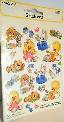 Suzy's Zoo Stickers 4-sheets NEW Baby Chick Rabbit Marmot Bears Babies Animals • $8