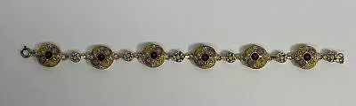 Vintage Millefiori Italian Micro Mosaic Bracelet Floral Design • $24.95