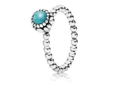$35 • Buy PANDORA RETIRED RARE December Birthstone Ring Silver Size 52