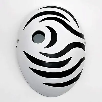Resin Mask Konoha Ninja Madara White Stripes Cosplay Halloween Party Mask • $8