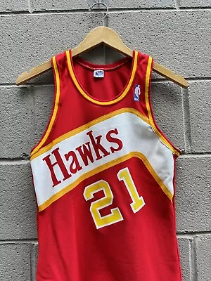 Vintage Sand Knit Atlanta Hawks Dominique Wilkins “Will” Basketball Jersey • $150