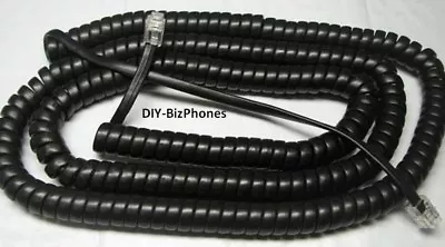 Mitel Black Long Handset Cord 5200 5300 6900 Series IP Phone Curly Receiver 25Ft • $8.49