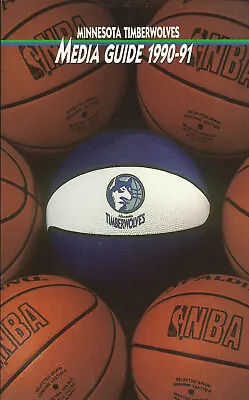 1990-91 Minnesota Timberwolves NBA Basketball Media Guide • $3.49