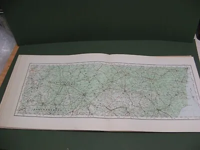 100% Original Large Suffolk Bury Ely Cambridge Map By Ordnance Survey C1922  Vgc • £14.95