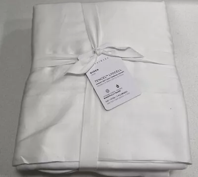 New Pottery Barn Queen Size White Tencel Lyocell Sheet Set • $94