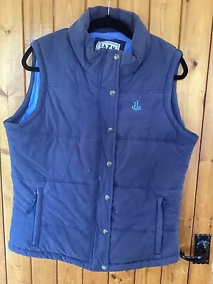 Lazy Jacks French Navy Puffa Gilet Size Large Prob Fit 14 Pit To Pit 22 Inches • £16.99