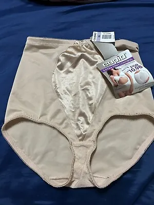 Vintage Cupid Sz 2XL Beige Girdle Panty Shapewear Nwt Tummy Satin • $32.34