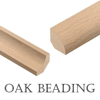 Solid Oak Floor Beading 0.9m 1.15m Corner Edge Bead I 12mm 15mm 18mm 21mm • £4.37