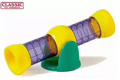 Classic See Saw Small Animal Syrian Hamster Mice Plastic Play Tunnel Cage Toy • £8.99