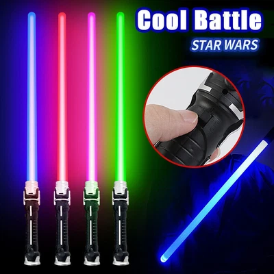 $12.53 • Buy Star Wars Light Saber 2 In 1 Lightsaber Light Swords LED Toy For Kids (7 Colors)