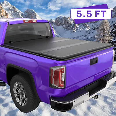 5.5FT Fiberglass Hard Tonneau Cover Truck Bed 3-Fold For 2004-14 Ford F150/150 • $382.79