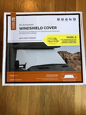 $46 • Buy Classic RV Accessories RV Windshield Cover Model 8 White