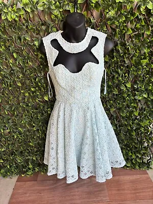 Alice McCall Babydoll Sweetheart Lace Blue Dress Size 6 Au Lined Amazing Cond • $75