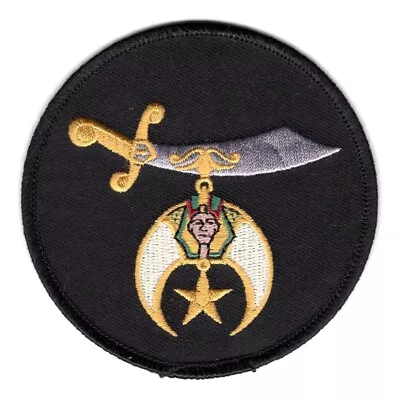 Brand New Masonic Shrine Scimitar (black-large) Mason Biker Iron On Patch • $3.99