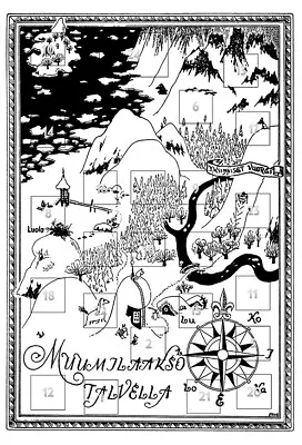 Moomin Advent Postcard Calendar Moominvalley Map • $10.53