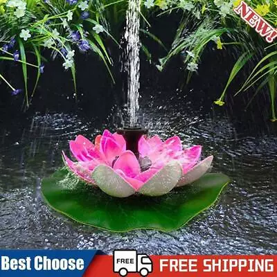 Lotus Shape Pond Decoration Useful Solar Powered Fountain Pump For Decore Garden • £11.99