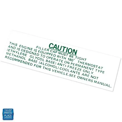 1965-1966 Nova Chevy II Cooling System Caution Decal DC0469 EA • $34.17