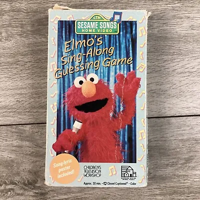 Elmos Sing Along Guessing Game (VHS Tape 1991) Sesame Street Songs Henson • $10.99