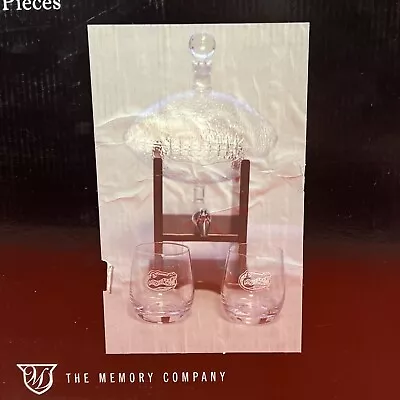 The Memory Co. Football Glass Decanter W/ 2 Stemless Glasses. U Of Florida Gator • $55.99