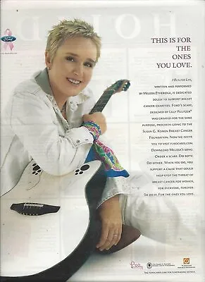 Melissa Etheridge For Ford Cares Breast Cancer Foundation 2005 Print Ad • $12.95