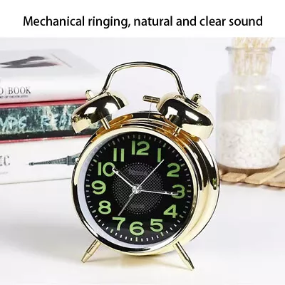 £10.29 • Buy Silent Bedside Alarm Clock | Non-Ticking | Glow-in-the-Dark Bedroom Clock