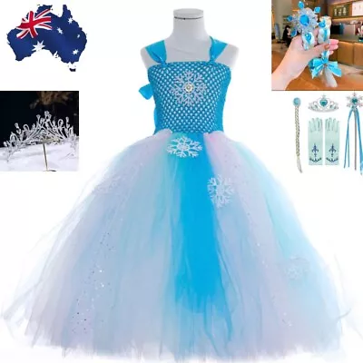 $12.99 • Buy New Design Of Frozen Elsa  Snowflake Princess Dress Tutu Costume Accessories