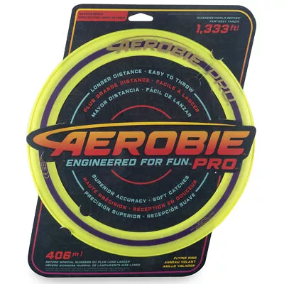 Aerobie Pro Flying 33cm Ring Frisbee Outdoor Beach Fun Play Toy Green 7y+ • $21