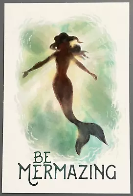 Mermaid - Be Mermazing - Mermaid Underwater - Lantern Press Postcard • $2.25