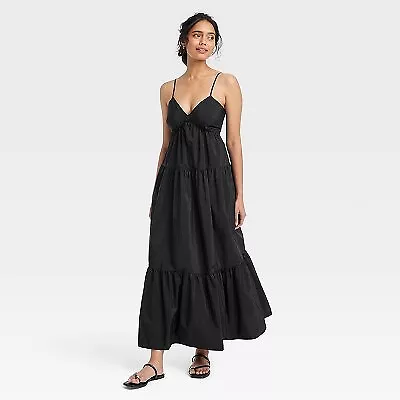 Women's Maxi Sundress - A New Day Black M • $15.99