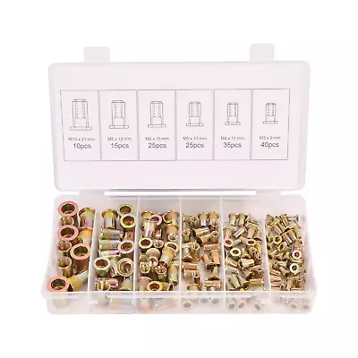 150PC Rivet Nut Nutsert Assortment Tool Thread Insert Set Kit M3 M4 M5 M6 M8 M10 • $21.99