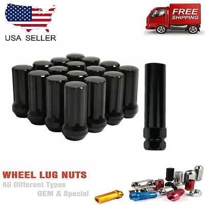 24pcs For Ford Closed 7-spline 14x1.5 Black Tuner 2  Lug Nut+key [fits: Ford] • $23.91