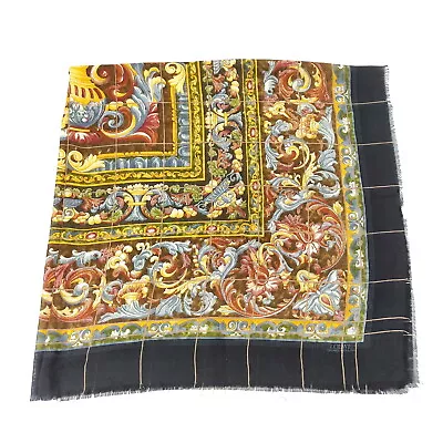 Loewe Scarf  Multi Color Multi Color Black Wool 65% Silk 35% 3255598 • $13.01