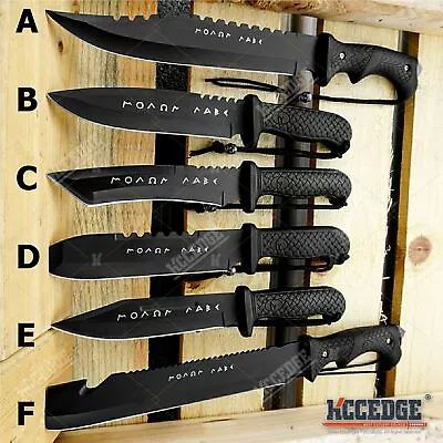 MOLON LABE Greek Warrior Fixed Blade Knife Survival Knife Tactical Black • $20.20