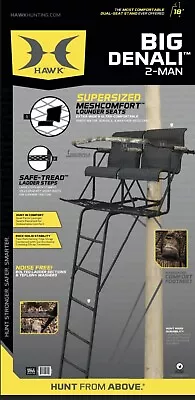 Hawk Big Denali 18 Foot Durable Steel 2 Man Hunting Game Deer Ladder Tree Stand • $424.99