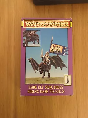 Warhammer Dark Elf Sorceress Riding Dark Pegasus In Box • £42