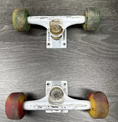 Thunder Skateboard Trucks 8  Vintage 2000s Red Green Wheels • $19.95