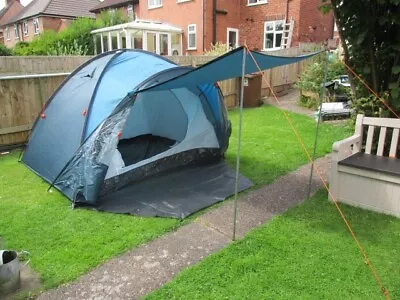 Halfords 4 Person Double Skin Simple To Pitch Dome Tent *Free P&P • £44.95