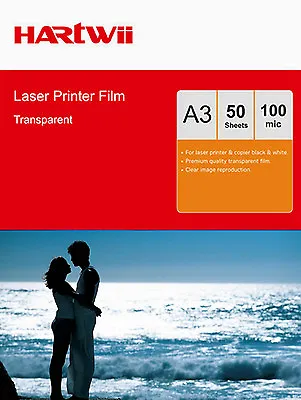 $34.99 • Buy 50 Sheets Transparency OHP Film Acetate Clear A3 For Laser  Copier 297x420mm AU