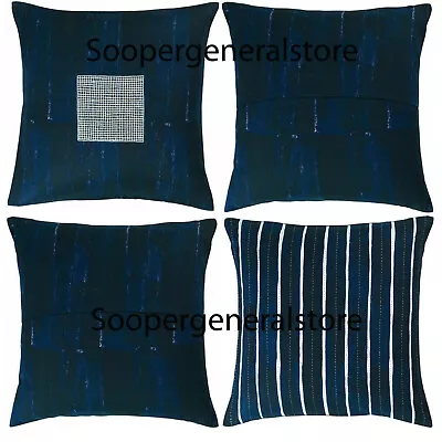 £2.99 • Buy Cushion Covers Pillow Cases Blue Crochet Ikea 100% Cotton 50 X 50cm / 20 X 20  