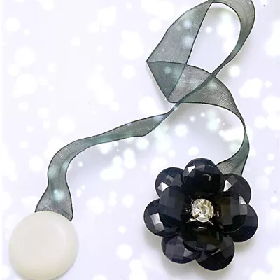 Magnetic Curtain Tie Backs Flower Tieback Buckle Clips Holdbacks Strap • £6.26