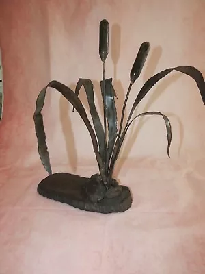 MID CENTURY MODERN BRUTALIST BRONZE CAT TAILS SCULPTURE VTG 50's EAMES ERA • £58.75